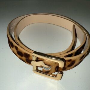 Nine West Cowhide Leopard print Belt, size L